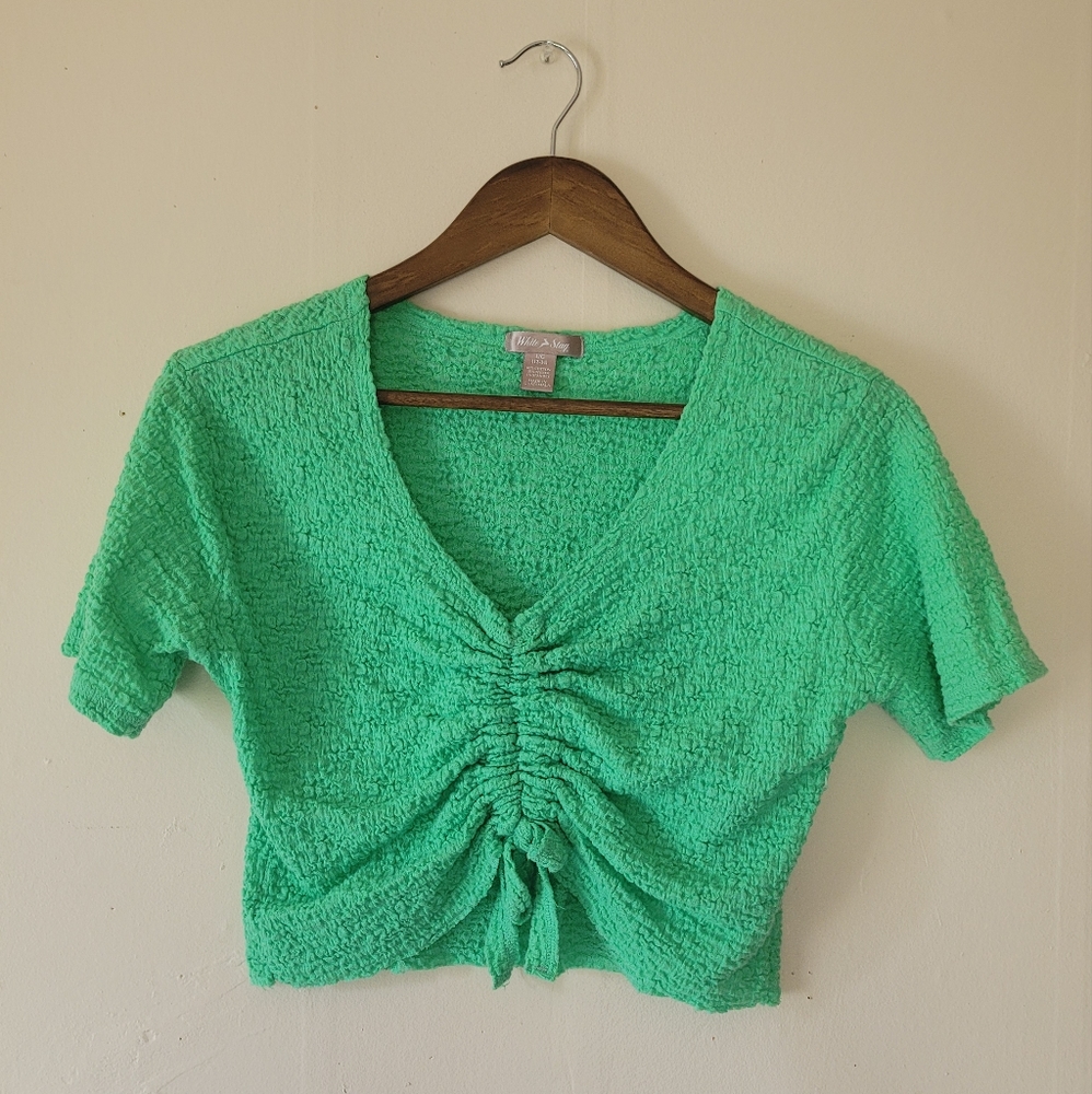 Green crop top